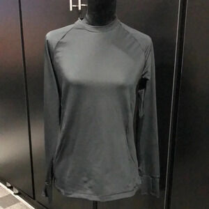 Nike Dri-Fit base layer round neck long sleeve athletic top, thumb holes,